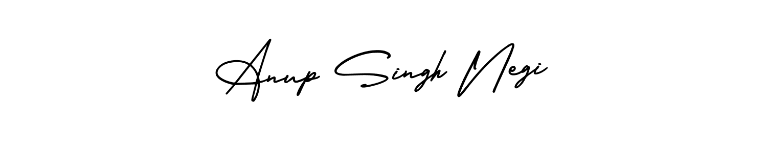 Design your own signature with our free online signature maker. With this signature software, you can create a handwritten (AmerikaSignatureDemo-Regular) signature for name Anup Singh Negi. Anup Singh Negi signature style 3 images and pictures png