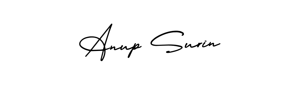 How to Draw Anup Surin signature style? AmerikaSignatureDemo-Regular is a latest design signature styles for name Anup Surin. Anup Surin signature style 3 images and pictures png