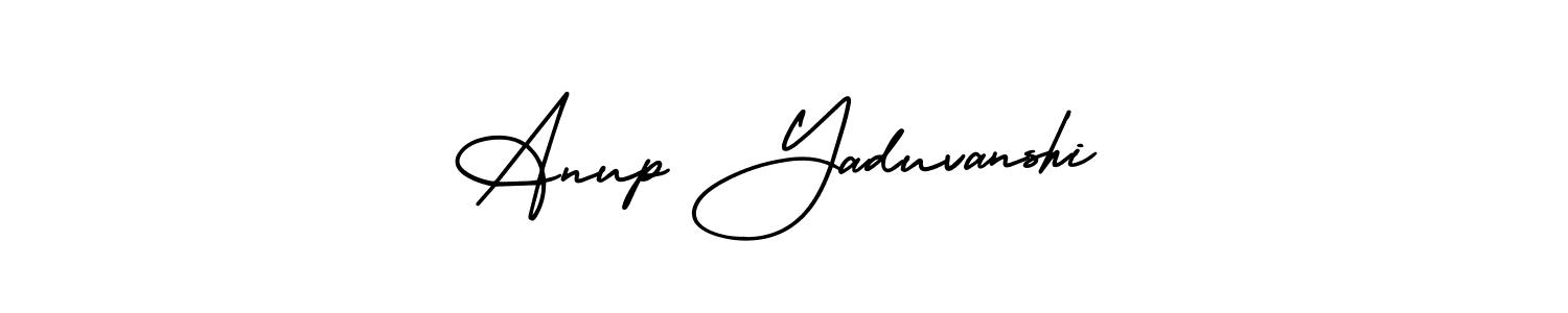 Make a beautiful signature design for name Anup Yaduvanshi. With this signature (AmerikaSignatureDemo-Regular) style, you can create a handwritten signature for free. Anup Yaduvanshi signature style 3 images and pictures png