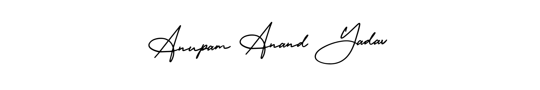 Use a signature maker to create a handwritten signature online. With this signature software, you can design (AmerikaSignatureDemo-Regular) your own signature for name Anupam Anand Yadav. Anupam Anand Yadav signature style 3 images and pictures png