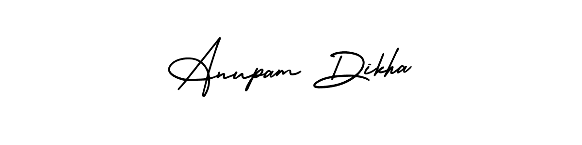 How to make Anupam Dikha name signature. Use AmerikaSignatureDemo-Regular style for creating short signs online. This is the latest handwritten sign. Anupam Dikha signature style 3 images and pictures png