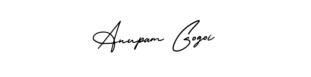 Make a beautiful signature design for name Anupam Gogoi. With this signature (AmerikaSignatureDemo-Regular) style, you can create a handwritten signature for free. Anupam Gogoi signature style 3 images and pictures png