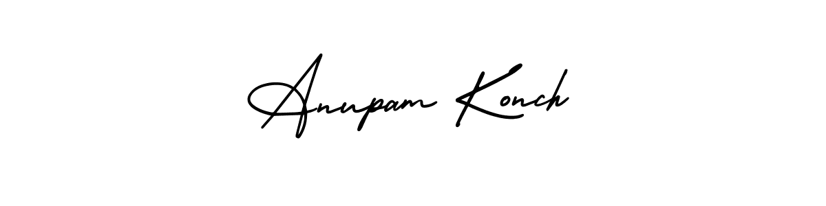 Use a signature maker to create a handwritten signature online. With this signature software, you can design (AmerikaSignatureDemo-Regular) your own signature for name Anupam Konch. Anupam Konch signature style 3 images and pictures png