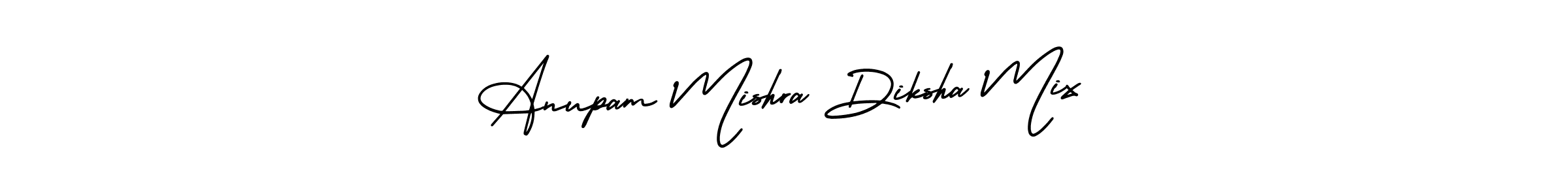The best way (AmerikaSignatureDemo-Regular) to make a short signature is to pick only two or three words in your name. The name Anupam Mishra Diksha Mix include a total of six letters. For converting this name. Anupam Mishra Diksha Mix signature style 3 images and pictures png