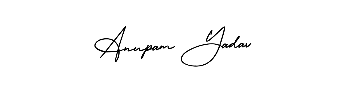 How to make Anupam Yadav name signature. Use AmerikaSignatureDemo-Regular style for creating short signs online. This is the latest handwritten sign. Anupam Yadav signature style 3 images and pictures png