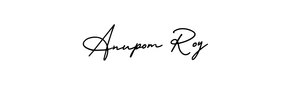 This is the best signature style for the Anupom Roy name. Also you like these signature font (AmerikaSignatureDemo-Regular). Mix name signature. Anupom Roy signature style 3 images and pictures png