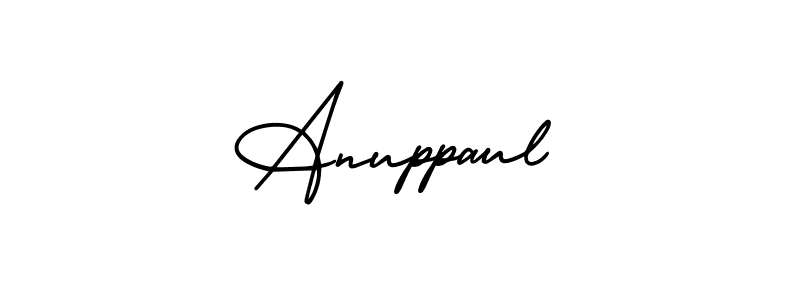 The best way (AmerikaSignatureDemo-Regular) to make a short signature is to pick only two or three words in your name. The name Anuppaul include a total of six letters. For converting this name. Anuppaul signature style 3 images and pictures png