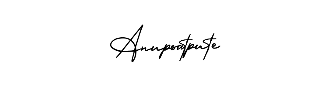 How to make Anupsatpute name signature. Use AmerikaSignatureDemo-Regular style for creating short signs online. This is the latest handwritten sign. Anupsatpute signature style 3 images and pictures png