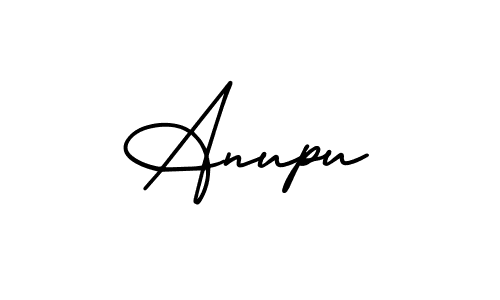 Anupu stylish signature style. Best Handwritten Sign (AmerikaSignatureDemo-Regular) for my name. Handwritten Signature Collection Ideas for my name Anupu. Anupu signature style 3 images and pictures png
