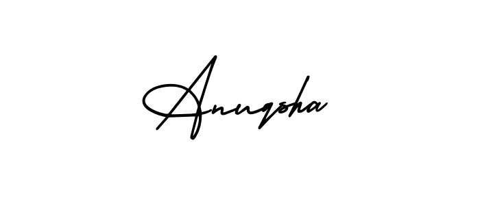 Use a signature maker to create a handwritten signature online. With this signature software, you can design (AmerikaSignatureDemo-Regular) your own signature for name Anuqsha. Anuqsha signature style 3 images and pictures png