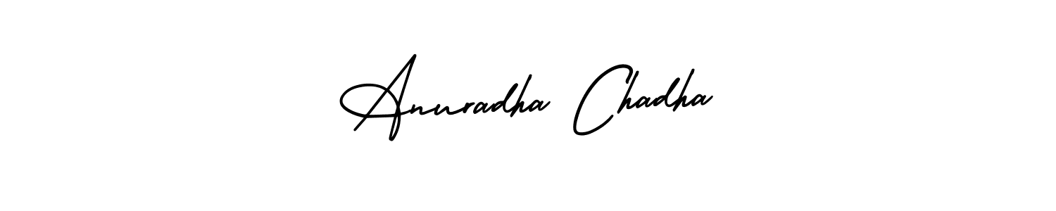 It looks lik you need a new signature style for name Anuradha Chadha. Design unique handwritten (AmerikaSignatureDemo-Regular) signature with our free signature maker in just a few clicks. Anuradha Chadha signature style 3 images and pictures png