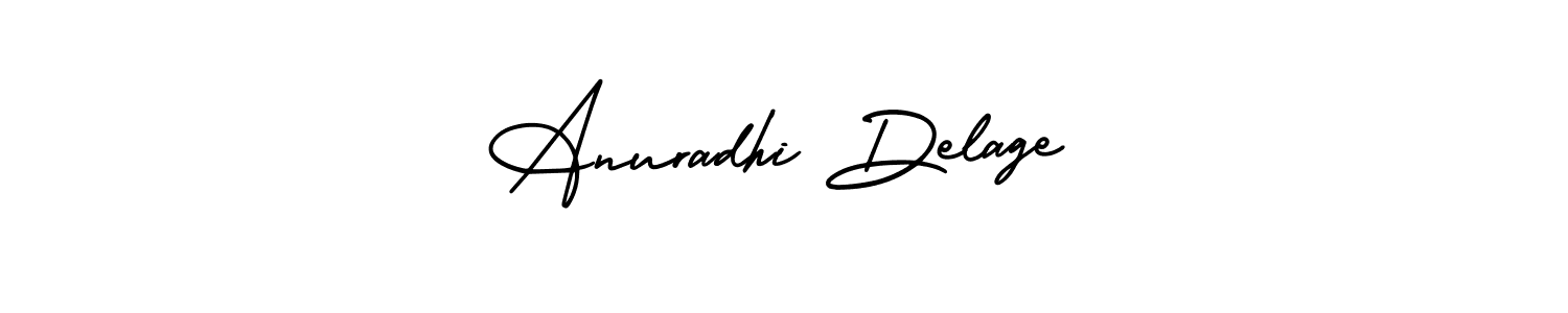 Make a beautiful signature design for name Anuradhi Delage. With this signature (AmerikaSignatureDemo-Regular) style, you can create a handwritten signature for free. Anuradhi Delage signature style 3 images and pictures png