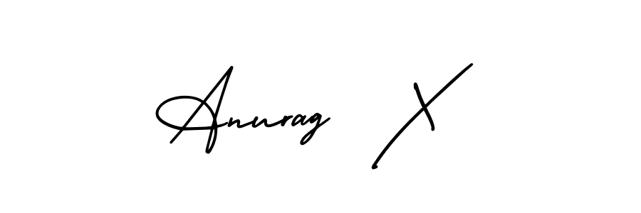 Anurag  X stylish signature style. Best Handwritten Sign (AmerikaSignatureDemo-Regular) for my name. Handwritten Signature Collection Ideas for my name Anurag  X. Anurag  X signature style 3 images and pictures png