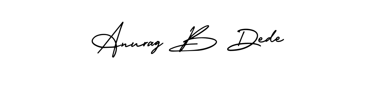 How to make Anurag B Dede name signature. Use AmerikaSignatureDemo-Regular style for creating short signs online. This is the latest handwritten sign. Anurag B Dede signature style 3 images and pictures png