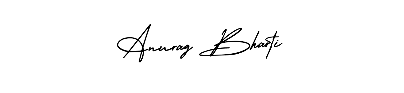 Make a beautiful signature design for name Anurag Bharti. With this signature (AmerikaSignatureDemo-Regular) style, you can create a handwritten signature for free. Anurag Bharti signature style 3 images and pictures png