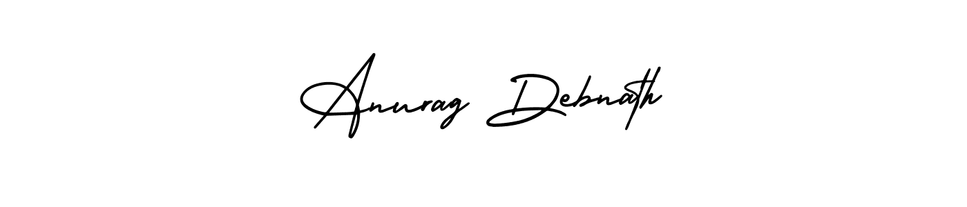 The best way (AmerikaSignatureDemo-Regular) to make a short signature is to pick only two or three words in your name. The name Anurag Debnath include a total of six letters. For converting this name. Anurag Debnath signature style 3 images and pictures png