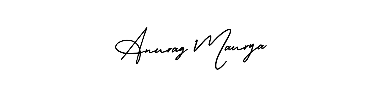 How to make Anurag Maurya name signature. Use AmerikaSignatureDemo-Regular style for creating short signs online. This is the latest handwritten sign. Anurag Maurya signature style 3 images and pictures png