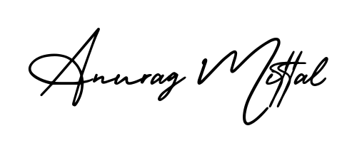 A sleek calligraphic signature for name Anurag Mittal utilizing AmerikaSignatureDemo-Regular styling. Great for adding personal signatures to photos and art. Anurag Mittal signature style 3 images and pictures png