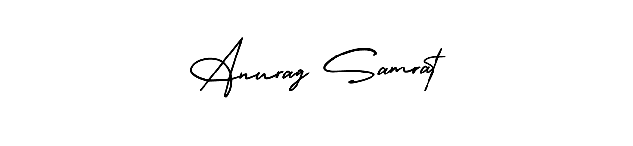 How to make Anurag Samrat name signature. Use AmerikaSignatureDemo-Regular style for creating short signs online. This is the latest handwritten sign. Anurag Samrat signature style 3 images and pictures png
