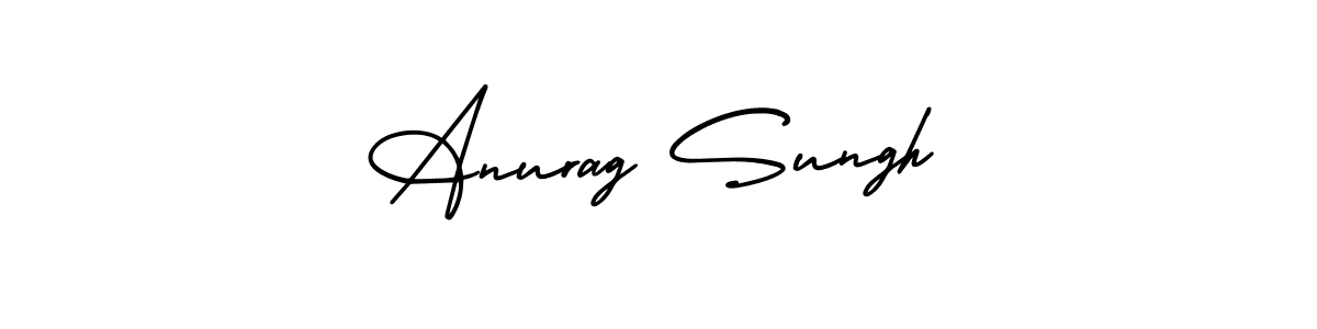 Anurag Sungh stylish signature style. Best Handwritten Sign (AmerikaSignatureDemo-Regular) for my name. Handwritten Signature Collection Ideas for my name Anurag Sungh. Anurag Sungh signature style 3 images and pictures png