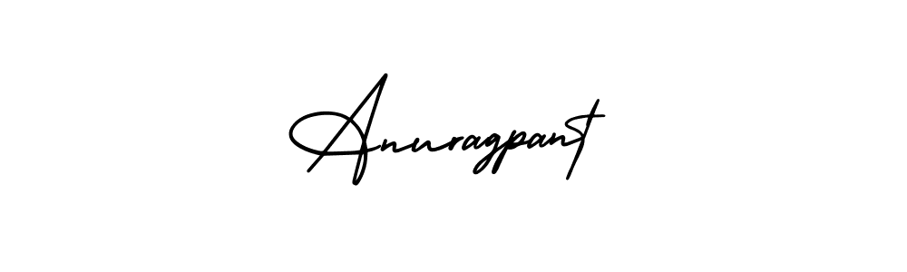 You should practise on your own different ways (AmerikaSignatureDemo-Regular) to write your name (Anuragpant) in signature. don't let someone else do it for you. Anuragpant signature style 3 images and pictures png