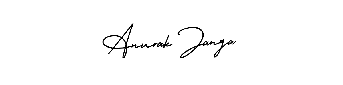 The best way (AmerikaSignatureDemo-Regular) to make a short signature is to pick only two or three words in your name. The name Anurak Janya include a total of six letters. For converting this name. Anurak Janya signature style 3 images and pictures png