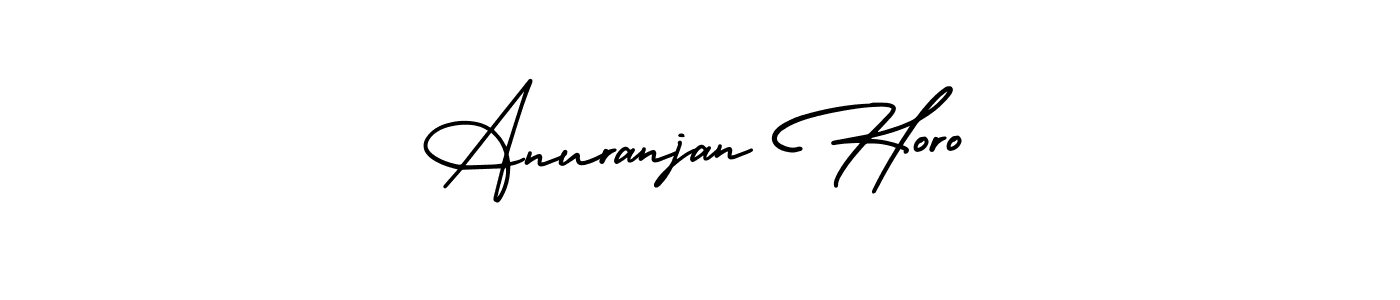 Create a beautiful signature design for name Anuranjan Horo. With this signature (AmerikaSignatureDemo-Regular) fonts, you can make a handwritten signature for free. Anuranjan Horo signature style 3 images and pictures png