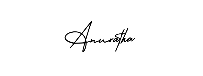 Anuratha stylish signature style. Best Handwritten Sign (AmerikaSignatureDemo-Regular) for my name. Handwritten Signature Collection Ideas for my name Anuratha. Anuratha signature style 3 images and pictures png