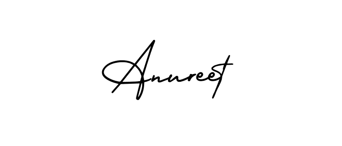 You should practise on your own different ways (AmerikaSignatureDemo-Regular) to write your name (Anureet) in signature. don't let someone else do it for you. Anureet signature style 3 images and pictures png