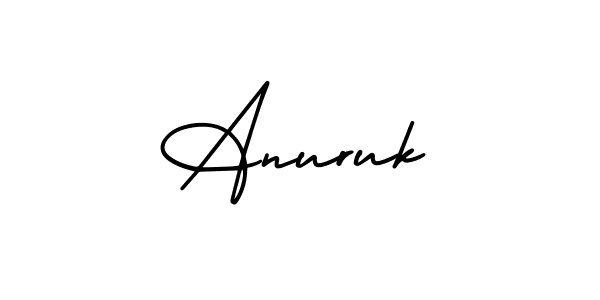 The best way (AmerikaSignatureDemo-Regular) to make a short signature is to pick only two or three words in your name. The name Anuruk include a total of six letters. For converting this name. Anuruk signature style 3 images and pictures png