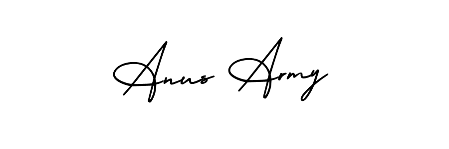 Make a beautiful signature design for name Anus Army. With this signature (AmerikaSignatureDemo-Regular) style, you can create a handwritten signature for free. Anus Army signature style 3 images and pictures png