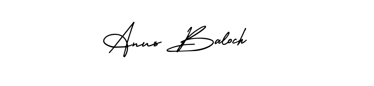 Anus Baloch   stylish signature style. Best Handwritten Sign (AmerikaSignatureDemo-Regular) for my name. Handwritten Signature Collection Ideas for my name Anus Baloch  . Anus Baloch   signature style 3 images and pictures png