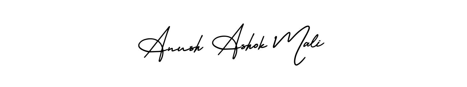 Also You can easily find your signature by using the search form. We will create Anush Ashok Mali name handwritten signature images for you free of cost using AmerikaSignatureDemo-Regular sign style. Anush Ashok Mali signature style 3 images and pictures png