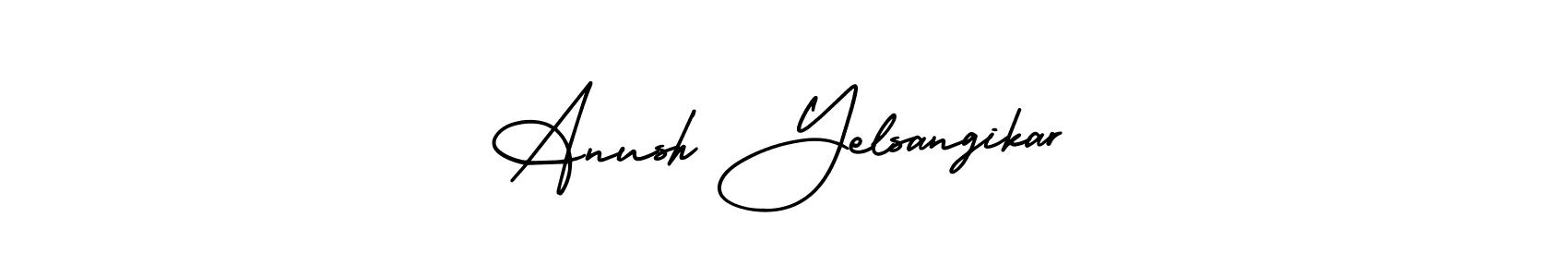 Make a beautiful signature design for name Anush Yelsangikar. Use this online signature maker to create a handwritten signature for free. Anush Yelsangikar signature style 3 images and pictures png