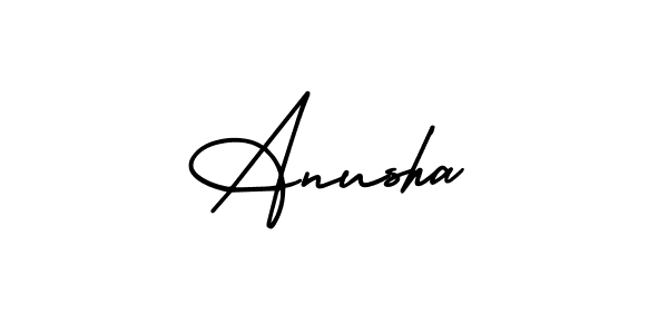Design your own signature with our free online signature maker. With this signature software, you can create a handwritten (AmerikaSignatureDemo-Regular) signature for name Anusha. Anusha signature style 3 images and pictures png