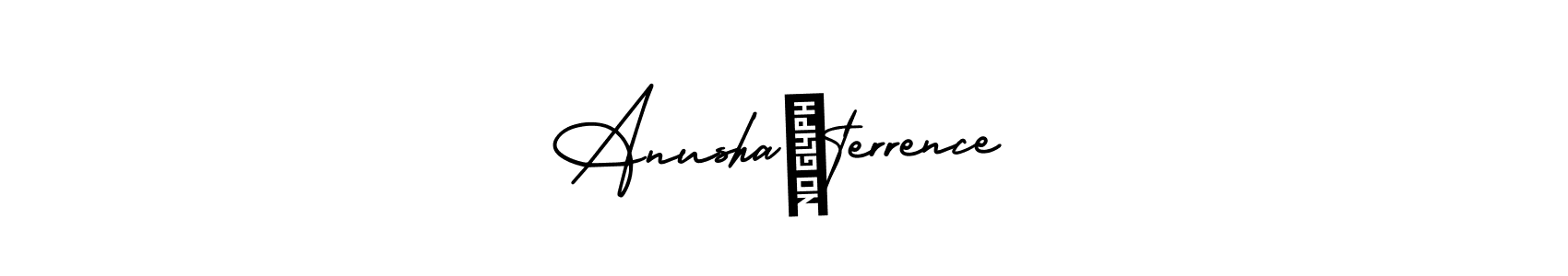 Similarly AmerikaSignatureDemo-Regular is the best handwritten signature design. Signature creator online .You can use it as an online autograph creator for name Anusha❤terrence. Anusha❤terrence signature style 3 images and pictures png