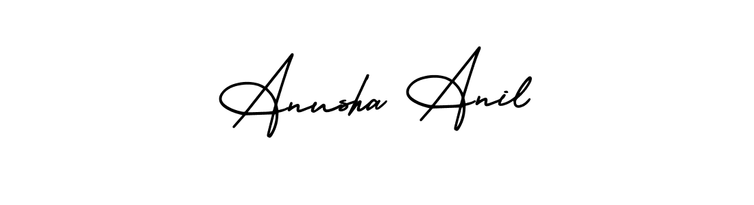 if you are searching for the best signature style for your name Anusha Anil. so please give up your signature search. here we have designed multiple signature styles  using AmerikaSignatureDemo-Regular. Anusha Anil signature style 3 images and pictures png