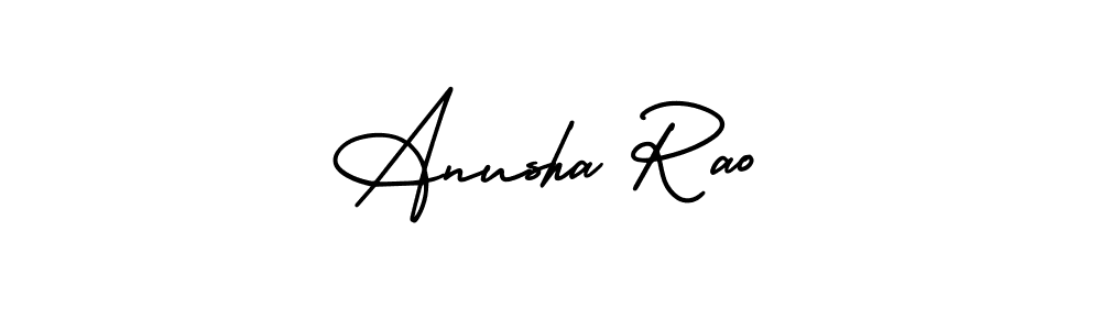 This is the best signature style for the Anusha Rao name. Also you like these signature font (AmerikaSignatureDemo-Regular). Mix name signature. Anusha Rao signature style 3 images and pictures png