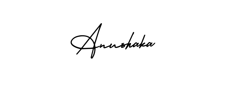 The best way (AmerikaSignatureDemo-Regular) to make a short signature is to pick only two or three words in your name. The name Anushaka include a total of six letters. For converting this name. Anushaka signature style 3 images and pictures png