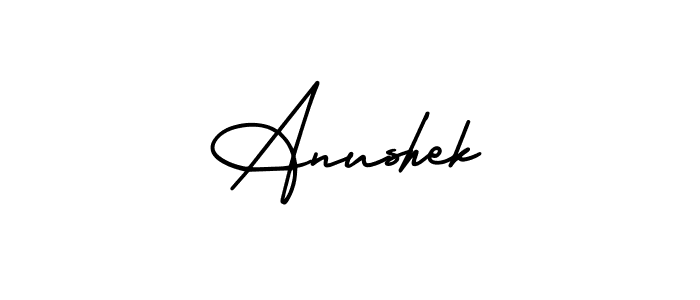 It looks lik you need a new signature style for name Anushek. Design unique handwritten (AmerikaSignatureDemo-Regular) signature with our free signature maker in just a few clicks. Anushek signature style 3 images and pictures png