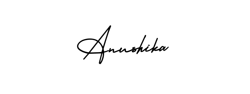 Use a signature maker to create a handwritten signature online. With this signature software, you can design (AmerikaSignatureDemo-Regular) your own signature for name Anushika. Anushika signature style 3 images and pictures png