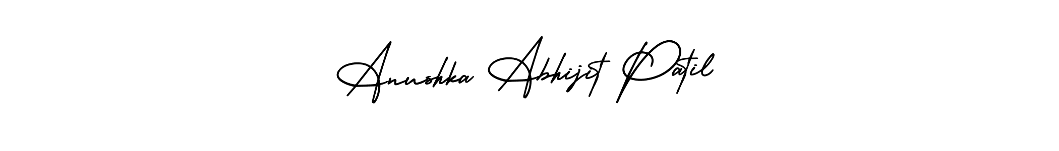 You can use this online signature creator to create a handwritten signature for the name Anushka Abhijit Patil. This is the best online autograph maker. Anushka Abhijit Patil signature style 3 images and pictures png