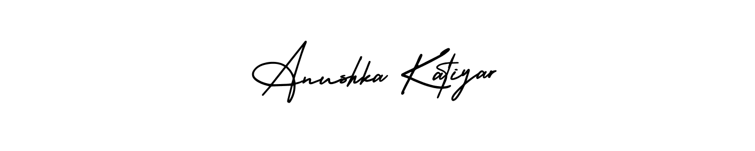 Create a beautiful signature design for name Anushka Katiyar. With this signature (AmerikaSignatureDemo-Regular) fonts, you can make a handwritten signature for free. Anushka Katiyar signature style 3 images and pictures png