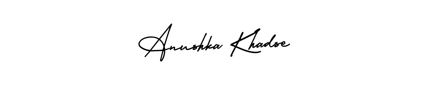 Design your own signature with our free online signature maker. With this signature software, you can create a handwritten (AmerikaSignatureDemo-Regular) signature for name Anushka Khadse. Anushka Khadse signature style 3 images and pictures png