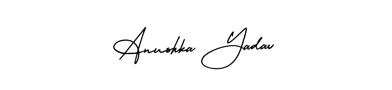 Make a short Anushka Yadav signature style. Manage your documents anywhere anytime using AmerikaSignatureDemo-Regular. Create and add eSignatures, submit forms, share and send files easily. Anushka Yadav signature style 3 images and pictures png