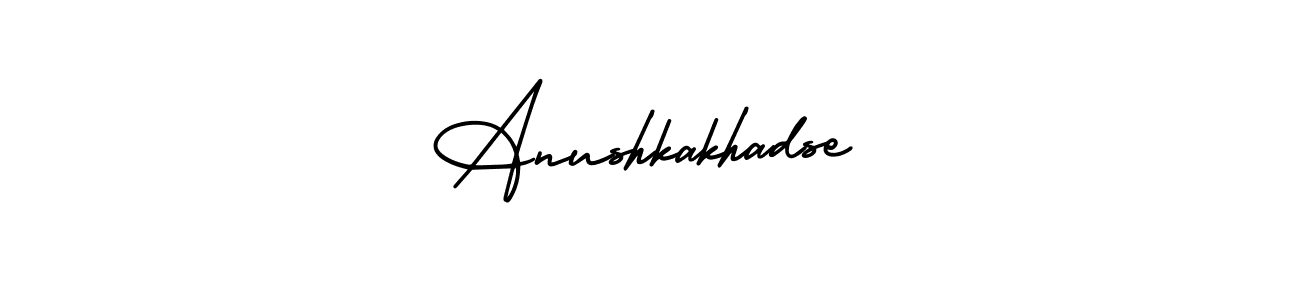 Also You can easily find your signature by using the search form. We will create Anushkakhadse name handwritten signature images for you free of cost using AmerikaSignatureDemo-Regular sign style. Anushkakhadse signature style 3 images and pictures png