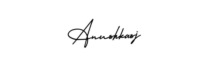 How to make Anushkasj signature? AmerikaSignatureDemo-Regular is a professional autograph style. Create handwritten signature for Anushkasj name. Anushkasj signature style 3 images and pictures png