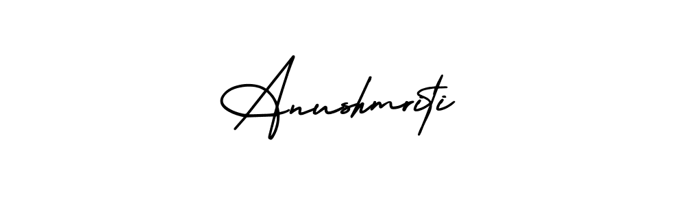 How to Draw Anushmriti signature style? AmerikaSignatureDemo-Regular is a latest design signature styles for name Anushmriti. Anushmriti signature style 3 images and pictures png