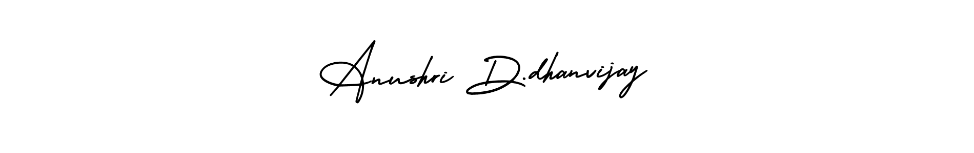 How to make Anushri D.dhanvijay name signature. Use AmerikaSignatureDemo-Regular style for creating short signs online. This is the latest handwritten sign. Anushri D.dhanvijay signature style 3 images and pictures png