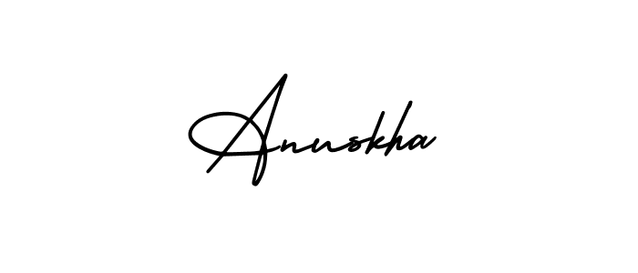 Create a beautiful signature design for name Anuskha. With this signature (AmerikaSignatureDemo-Regular) fonts, you can make a handwritten signature for free. Anuskha signature style 3 images and pictures png